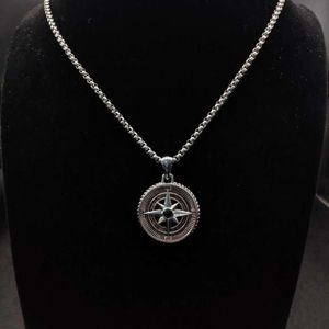Дизайнер ожерелья Дэвида Юрма Давиды Юрмас Ювелирные украшения Высокая версия Compass Black Diamond Collece Chain Toping Caffic