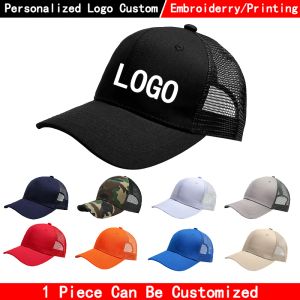 Professionell anpassad logotyp Mesh Cap Sunscreen Sun Visor Cap Casual Sun Hat Designer Snapback Caps Tryck Brodery Baseball Cap
