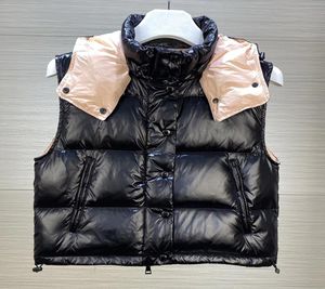 Maya Women Women Hood Down Down Vests Puffer Jackets Designer вышитый значок Women039s вниз по жилету Thermal Overwear Coats3062647