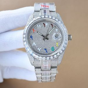 Diamentowe zegarki męskie Automatyczne zegarek mechaniczny Pasek ze stali nierdzewnej 41 mm Designer Sapphire Waterproof 2332