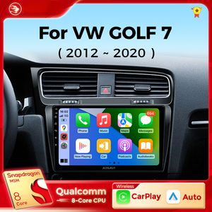 DVD de carro para Volkswagen VW Golf 7 Mk7 GTI 2011-2021 CarPlay CarPlay HD Multimídia Android 10 Auto Qualcomm GPS Estéreo Player 2din