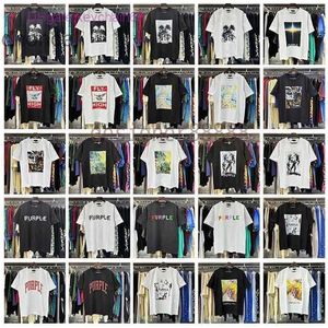 Designer lila varumärke Mens T-shirts Rapper Young Thug Graphic T Shirt Men Women Fashion Hip Hop Street Style Tshirt Summer Casual Short Sleeve Tee Overized Zo6j