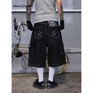 Men's Shorts Ultra fine Jorts summer jeans shorts mens wide leg pockets Y2K denim shorts Q240522