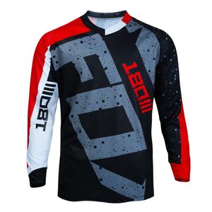 メンズTシャツ2024 Spring Enduro MTB Cycling Sleeve JerseyダウンヒルシャツCamiseta Motocross TシャツMXマウンテンバイク衣類J8mj