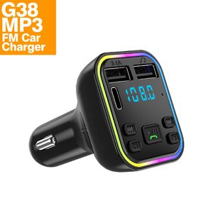 CAR BT 5.0 FM Sändare Wireless Handsfree Audio Receiver Auto Mp3 Player 3.1A Dual USB Fast Phone Chargers Accessories