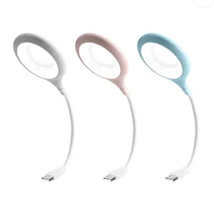 Lâmpadas de mesa USB iluminação portátil Flexi Ring Lamp Led Eye Protection Bedroom PC Night Light