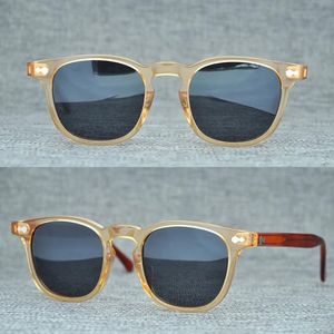 Sonnenbrille Acetat polarisierte Männer Frauen Vintage Nylon Square Suns Brille Retro Sonnenbrille UV400 Ocuossunglasse 2355