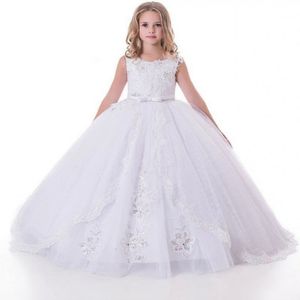 2021 Белые платья для цветочниц для свадебных кружев