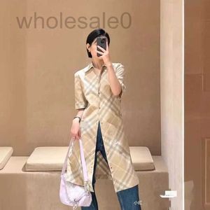 Basic & Casual Dresses designer 2024B Home Correct Edition Dress Classic Plaid Slim Fit Celebrity Style South Oil Ceiling NB4N