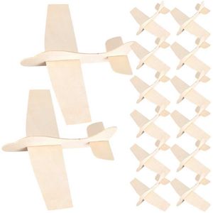 Aeronave Modle Stobok Aviões de madeira DIY Pintura em branco Planendo kits de artesanato de brinquedos amadeirados