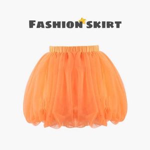 Skirts Skirts Summer Mini Tutu Girls Skiing New Fashion Lush Mesh Sheer Childrens Clothing Girls Clothing 2-8 Years Old WX5.21