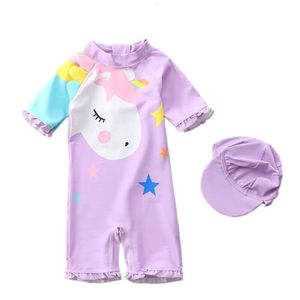 Happyflute Nowe 7-g Boygirls jednocześnie kucyk z długim rękawem Cute Baby Princess Swim Cloth na lato L2405