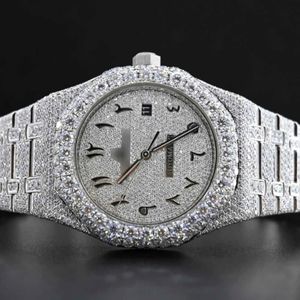 Wristwatches hip hop diamond watch round cut all size customize VVS1 handmade diamond watch for mens diamond watch 263a