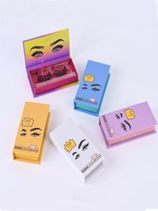 Rektangel False Eyelash Case Honeycomb Paper Mink False Eyelashes Box Cosmetics Empty Eye Lashes Package Boxes5882685