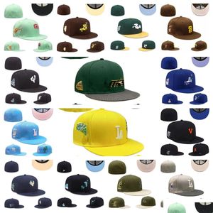 Snapbacks Designer Fitted Hats Embroidery Baseball Hat All Teams Logo Cotton Uni Cap Street Outdoor Sports Mens Sizes Beanies Mix Orde Otfdj