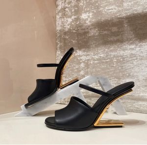 الصيف الفاخرة العلامة التجارية الأولى صندل أحذية بغل الكاحل Strappy High Heels الحزب فستان الزفاف سيدة الأنيقة المشي EU35-43