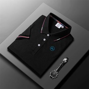 Рубашка для бренда Polo мужчина вышита с коротким рукавом высококачественный хлопковой мужский бизнес обычная роскошная роскошная лучшая летняя одежда 240523