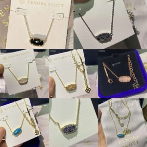 Womens Designer Kendrascott Jewelry Ks Necklace Oval Female Collar Chain Female Necklace Fashion Classic Ladies Necklace Holiday Gifts