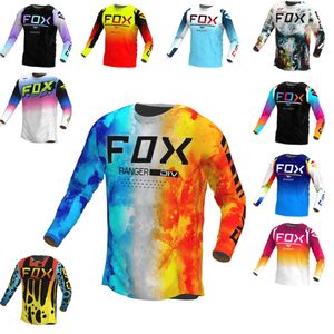 J66d Men's T-shirts 2024 Enduro Mountain Bike Sleeves Cycling Jersey Downhill Camiseta Motocoss T-shirt Mtb Mx Clothing