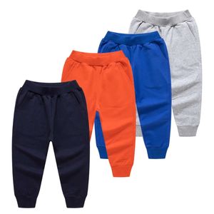 2024 Winter Cothes Boys Girls Elastic Waist Cotton Solid Color Sports Children Trousers Sweatpants for Boy Harem Pants L2405