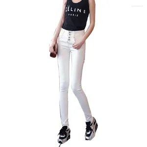 Women's Jeans 2024 Women Fashion Slim High Waist Denim Trousers Winter Feet Pencil Pants Female Spring Autumn Casual F295