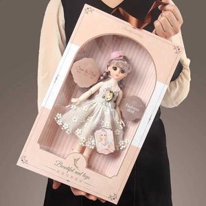 Dolls BJD Doll 41cm Ball Stitch Doll 3D Eyed Doll Girl with Full Set Clothing Birthday Gift Toy 35cm Ice Girl Box S2452307