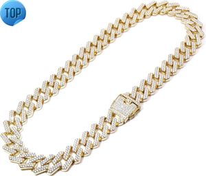 Pulseira de cadeia cubana de gemas tianyu para homens 20mm I def Vvs Mosonita diamante prateado congelado Miami Chain Chain Bracelet com 18k White Gold Bated Hip Hop Rock Rap Singer