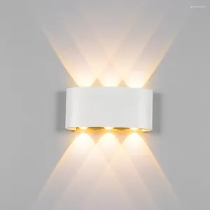 Wall Lamp Aluminum Bedroom LED Light 2W 4W 6W 8W 10W 12W IP65 Waterproof Modern Nordic Outdoor Indoor Decor Fixture AC90-265V