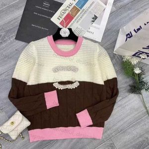 Frauenpullover Designer runden Hals Langarmer Pullover für Frauen Herbst und Winter neuer Top Strickpullover für externe Verschleiß