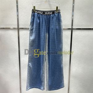Широкие джинсы для женщин для женщин с высокой джинсовой джинсовой джинсовой тренажерой