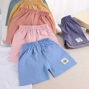 Shorts Shorts Childrens Summer Shorts 1-5 Year Old Baby Boys Korean Style Cotton and Linen Shorts Girls Cute Toddler Shorts WX5.22