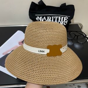 Fashion Straw Hats Designer Beach Hats For Women Solid Travel Caps Sun Protection Hats