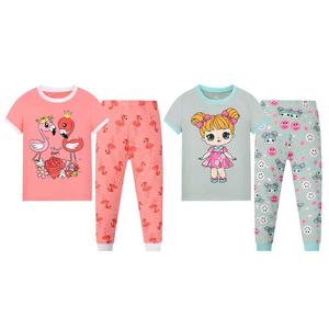 Pyjamas Childrens Pyjamas Girls Pyjamas Cotton Pyjama Ställ in pyjamas 2-9 år gammal WX5.21