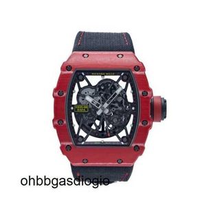 TW Factory Richasmiers Watch Ntpt Carbon Fiber Tourbillon Mille RM 35-02 Rafael Nadal Automatic Red Quartz Tpt Mens Watch