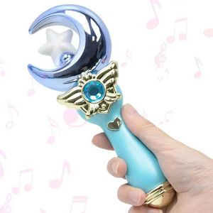 導かれたおもちゃのかわいい輝く魔法の杖音楽とフラッシュフラッシュの創造的な星と月の妖精のおもちゃの子供と女の子の贈り物