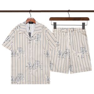 Mens Casual Tracksuits Men Shirt and Shorts Set New Summer Casual Printed Hawaiian Shirt Short Male Printing Dress Suit Sets