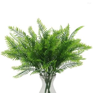 Decorative Flowers Artificial Plants Fake Leaf Foliage Bush Home Office Garden Wedding Decor