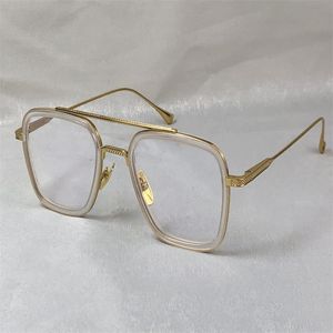 modedesign manliga optiska glasögon 006 kvadrat k guld ram enkel stil transparent glasögon toppkvalitet klar lins 238b