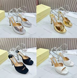 Designer Dress Shoes Crystal Chain Heels Women's Fashion Sandals Sexy Pointed 12.5cm Heels Sandals Women's Elegant 2024 Summer Leather Shoes Wedding Shoes