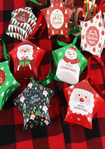 Caixas de presente de natal Papai Noel Box Candy Box Stah Shape Feliz Boxes de Natal para casa Ano Novo Decoração de Natal Presentes 3431192