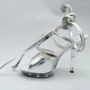 Sandals Ladies Shoes Transparent Platform Women's with Heels 13cm Pole Dancing Clear Tannello sottile festa a tacco alto tacco