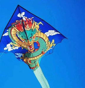 Kite Accessoires Neue Kites Dragon Kite Flying Toys for Children Kites Factory Ikite Parachute Outdoor Spaß Sport große Luftschlangen 345g