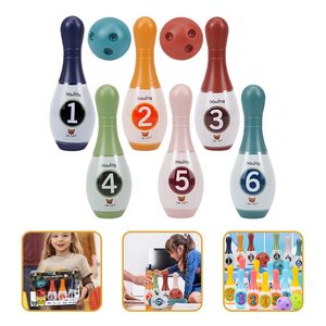 1 Set Toddler Bowling Toys Kids Colored Pin Balls Games Indoor Supplies 240515