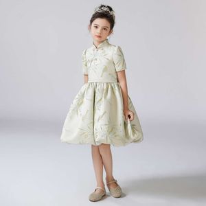 Dideyttawl Short High-Neck Girl Dress Knee Length Junior Concert Birthday Party Pageant Gown Children wedding dress L2405