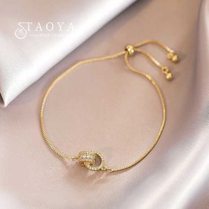 Bangle Classic Design Ring Interlocki Womens Gold Charm 2023 New Fashion Jewelry Party Girl Utsökta tillbehör Q240522