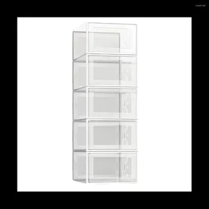 Kök förvaring transparent skoboxlåda-typ plastskåp online kändis vit