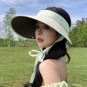 Frauen Sommer 2024 Neues großes Visor Visor Mode Sommer Outdoor Voller leerer Visor UV -Schutz Reitgesicht Visor Visor Xiezong Rückenhalsschutz Schutz