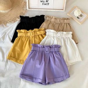 Shorts Shorts Korean baby girl summer shorts casual solid color childrens pants information casual childrens clothing 4-12Y WX5.22