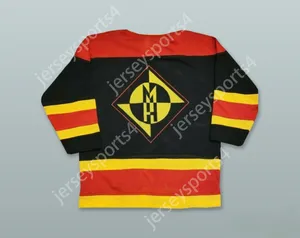 Máquina personalizada Cabeça Black Hockey Jersey 2 costure