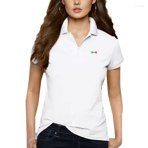Women's Polos 20 Color Solid Polo Shirts Women Cotton Short Sleeve Breathable Slim Fit Shirt Elasticity Work Homme Size S-4XL